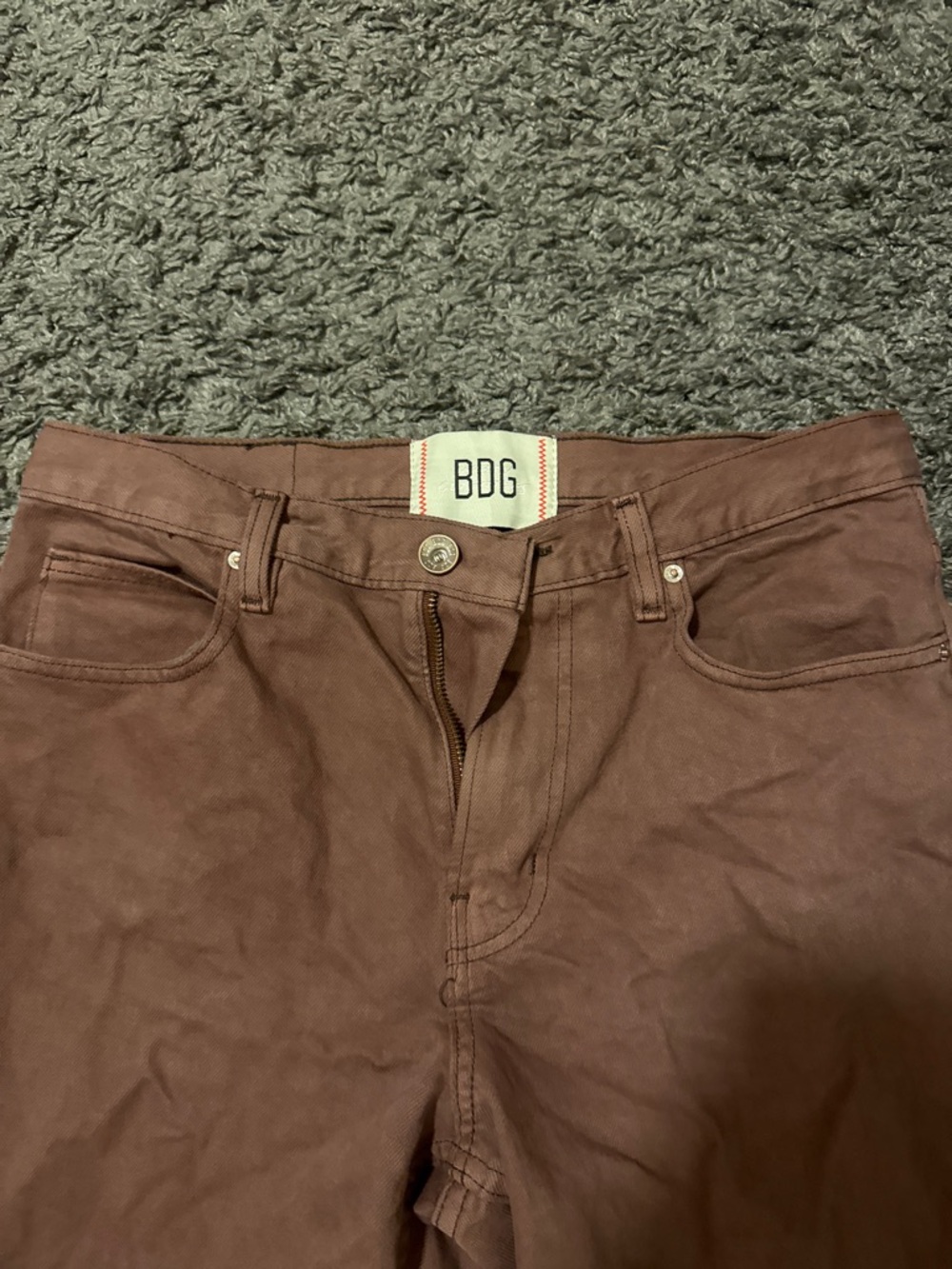 BDG Rust-Brown Slim Straight Chinos - Picture 2 of 5
